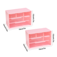 thumbnail image 1 of hulanddfd 2 Pack Mini Desktop Drawer Organizer with 6 Clear Drawers, Plastic Desktop Storage Box for Office Home Desktop, 1 of 6