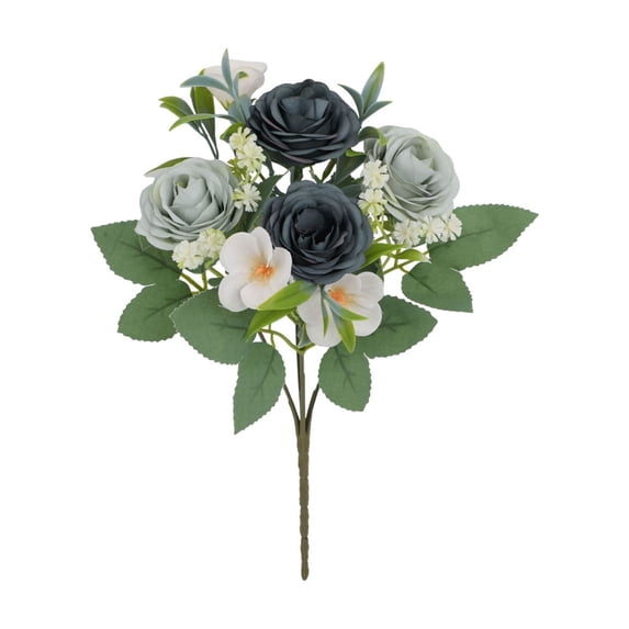 hulanddfd 2 Pcs Simulated Flowers, Blue Rose Artificial Flowers 11 inches Silk Faux Roses Bouquets for Wedding Bouquets Arrangement Home Office Party Centerpiece Table Decoration