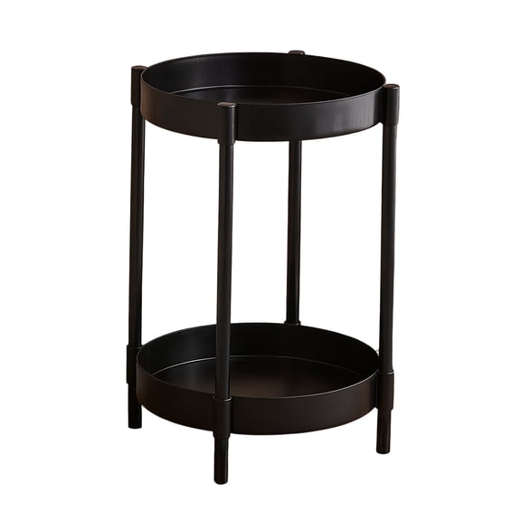 hulanddfd 2 Tier Plants Stand Indoor, 20"x12" Flower Pots Holders Modern Concise Display Storage Rack Organizer for Balcony Living Room Bedroom Black