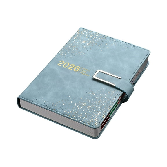 hulanddfd 2026 Planner Calendar, 8.46"x5.83" Faux Leather Journal with Date Notes Portable A5 Notebook for Work Home and Daily use Sky Blue