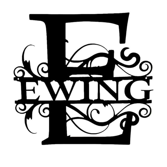 hulanddfd 21 Letters Iron Art Ornament, 10" Personalized Black Initials Metal Signs Wall Hanging Decoration for Living Room Porch Garden Indoor Outdoor Use E