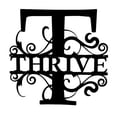 thumbnail image 1 of hulanddfd 21 Letters Iron Art Ornament, 10" Personalized Black Initials Metal Signs Wall Hanging Decoration for Living Room Porch Garden Indoor Outdoor Use T, 1 of 6