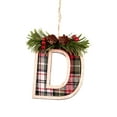 thumbnail image 1 of hulanddfd 26 Letter Ornaments Christmas Tree Decoration - Wood Christmas Tree Hanging Pendant for Xmas Tree, Xmas Alphabet Letters Ornaments for Home Decor, Gifts for Family Friends-Letter D, 1 of 7