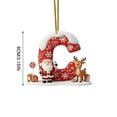 thumbnail image 1 of hulanddfd 26 Letters Christmas Ornament - 3.1inches 2D Acrylic Alphabet Pendant with Santa Reindeer and Snowflake Patterns Personalized Christmas Hanging Decoration for Xmas Tree, 1 of 2