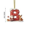 thumbnail image 1 of hulanddfd 26 Letters Christmas Ornament - 3.1inches 2D Acrylic Alphabet Pendant with Santa Reindeer and Snowflake Patterns Personalized Christmas Hanging Decoration for Xmas Tree, 1 of 3