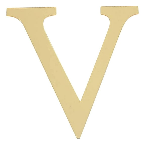 hulanddfd 4 Inch Self-Adhesive Acrylic 3D Alphabet Letters, Mirror Wall Stickers Letter V Home Decor Letter Sign Art Sticker Decal for Mail Box Numbers House Address Numbers Shop Studio Name