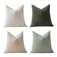 thumbnail image 1 of hulanddfd 4 Pack Soft Weave Pillowcase Set, Standard Size, Breathable , Decorative Pillows Sham Covers, Polyester, 15.7x15.7 Inches(Green), 1 of 6