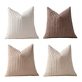 thumbnail image 1 of hulanddfd 4 Pack Soft Weave Pillowcase Set, Standard Size, Breathable , Decorative Pillows Sham Covers, Polyester, 15.7x15.7 Inches(Khaki), 1 of 6