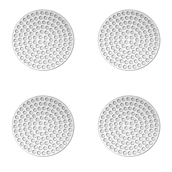 hulanddfd 4 Pcs Espresso Puck Screen with Round Hole - Stainless Steel Thin Disk Plate Mesh Stainless Steel Reusable Coffee Filters Coffee Accessories for Multiple Brewers(58.35mm)