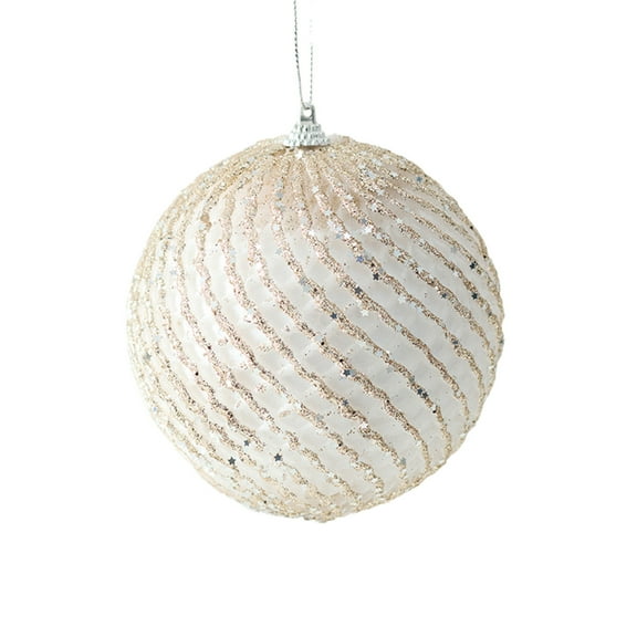 hulanddfd 5.9'' Christmas Ball Ornaments - Champagne-colored Large Christmas Ball, Shatterproof Colored Ball for Xmas Tree Glitter Hanging Balls for Xmas Wedding Party Decor