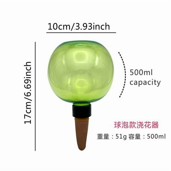 hulanddfd 500ml Plants Watering Globes, Transparent Automatic Release Plants Watering Balls for Home Indoor Balcony Garden Plants