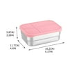 thumbnail image 1 of hulanddfd 720ml Stainless Steel Rectangle Bento Box, Food Storage Snack Containers with Silicone Lids Dishwasher safe Lunch Box for Meal Prep Leftovers, 1 of 5