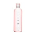thumbnail image 1 of hulanddfd 750ml Clear Water Bottles with Lid, 9.06"x2.95" Graduated Water Jugs shatterproof Transparent Plastic Water Cup for Office Gyms Pink, 1 of 6