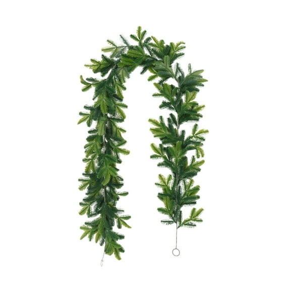 hulanddfd Artificial Christmas Garland, 70.8in Rattan Plastic Soft Rubber Pines Needle Green Leaves Decorative Strip Pines Cedar Rattan for Wall, HomeGarden, Indoor and Outdoor