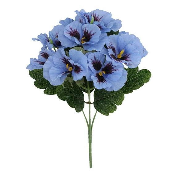 hulanddfd Artificial Fake Pansy Flowers - Plastic Faux Plants for Outdoor Landscaping and Indoor Home Decor Front Door, Garden Porch Window Box and Wedding Party