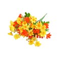 thumbnail image 1 of hulanddfd Artificial Flower 28-Head Jump Orchid Chrysanthemum Fake Plants, 11.8 Inch Small Flower Branches Faux Plastic Bouquet for Outdoor Garden Patio Porch Spring Decorations(Orange), 1 of 6
