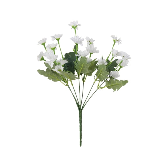 hulanddfd Artificial Flower Chamomile Fake Plants, 12.6 Inch Small Flower Branches Faux Plastic Bouquet for Wedding Arrangement Ceremony Floral Decorations