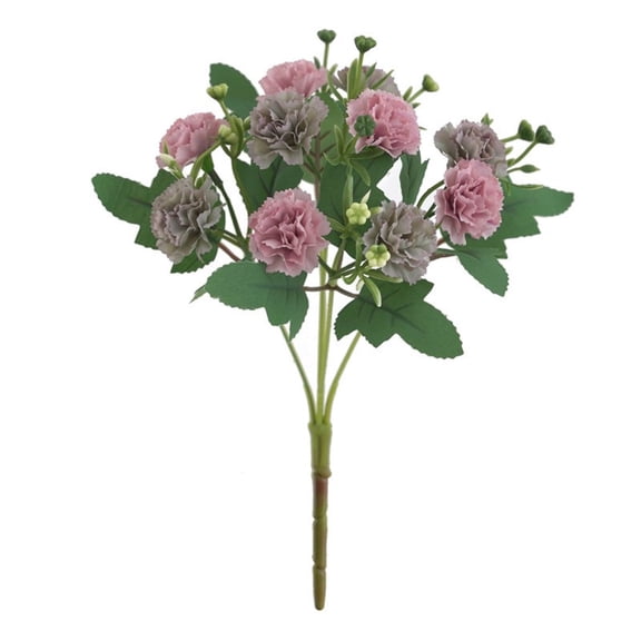 hulanddfd Artificial Hanging Plants - 11.4" 10-Stems Artificial Carnation Bouquet, Artificial Silk Fake Flowers Home Decoration Wedding Bouquet for Wedding Floral Arrangements Home Decorations