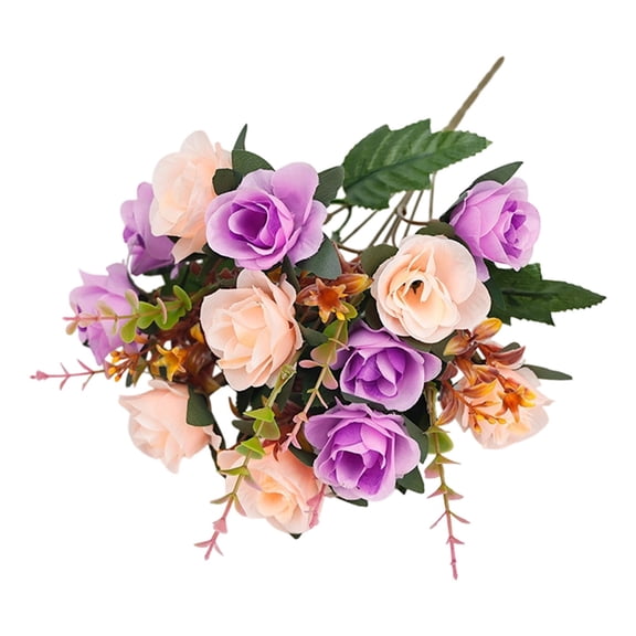 hulanddfd Artificial Roses with Long Stems, Realistic Faux Rose Branches Silk Flowers Bouquet for Wedding Anniversary Home decor