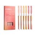 thumbnail image 1 of hulanddfd Ballpoint Pen, Liquids Ink Pen, 0.5mm Tip, Large Capacity, Ergonomic Designs, 6-Pack(Pink), 1 of 6