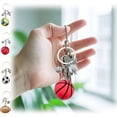 thumbnail image 1 of hulanddfd Basketball Keychain, Keys Rings with Ball Pendant Backpack Accessories Car Hanging Decor Gift for Sports Lover, 1 of 6