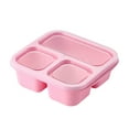thumbnail image 1 of hulanddfd Bento Box, Snack Containers with 3 Compartments, Food Storage Containers With Lids for Meal for Work and Travel Pink, 1 of 6