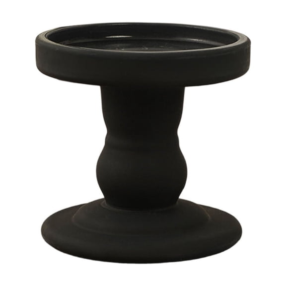 hulanddfd Black Glass Candle Holders, Pillar Taper Candles Tealight Stand for Wedding Dining Table Centerpiece Decoration