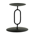thumbnail image 1 of hulanddfd Black Metal Pillar Candle Holders - 3.94"x3.54"x2.76" O-Shaped Candlestick Iron Candle Holders for Livingroom Dining Table Holiday Decor, 1 of 6