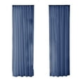 thumbnail image 1 of hulanddfd Blue Semi-Opaque Curtains, 51.2x39.4 in Modern Sheer Rod Pocket Window Curtains for Living Room Bedroom, 1 of 6