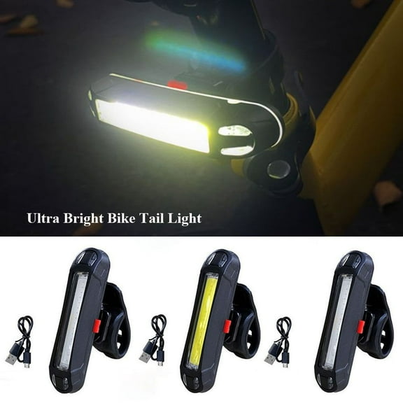 hulanddfd Bright USB Rechargeable Bike Tail Light, Waterproof Strobe LED Rear Light for Cycling Night Riding Safety