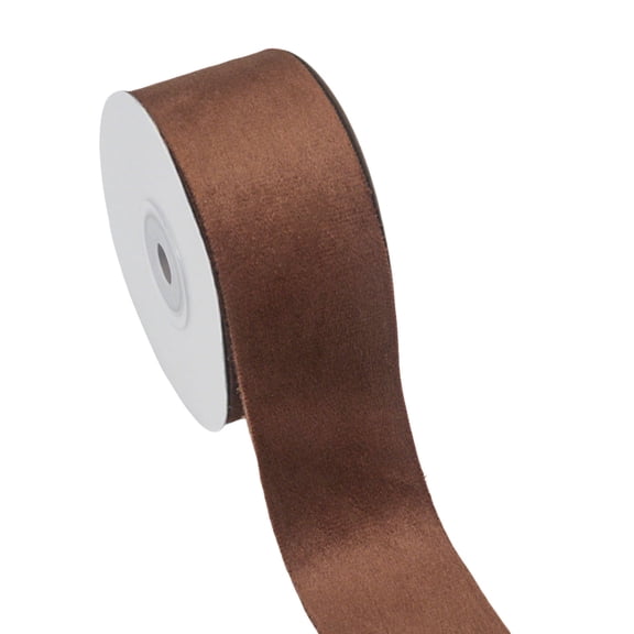 hulanddfd Brownish Yellow Velvet Ribbon 1.6in Double Faced Wired Ribbon for Gift Wrapping Wreath Decoration Bows Making Wedding Boutonnieres and Accessories 5 Yards/Roll