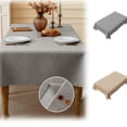 thumbnail image 1 of hulanddfd Burlap Linen Table Cloth Small Rectangle Tablecloth Waterproof Washable Table Cloth Covers for Kitchen Dining Room,Outdoor and Wedding Party Decor, 15.7x23.6in, Gray, 1 of 8