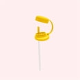 thumbnail image 1 of hulanddfd Can Lids with Straws, Silicone Can Cover, Reusable Silicone Straws, Spill-Proof Drink Accessories, Food-Grade Silicone, Universals Fits, Leakproof, Easy to Clean, Sturdy(Yellow), 1 of 2