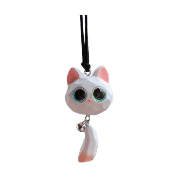 hulanddfd Cats Car Hanging Ornament, Cute Kittens Car Rearview Mirror Pendant Cartoons Animals Keychain Stylish Bag Accessories Gift for Cats Enthusiasts