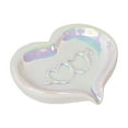 thumbnail image 1 of hulanddfd Ceramic Heart-shaped Soap Dishes, 4.92"x4.33" Soap Box with Water Diversion Bathroom Kitchen Decor Holiday Gifts White, 1 of 4
