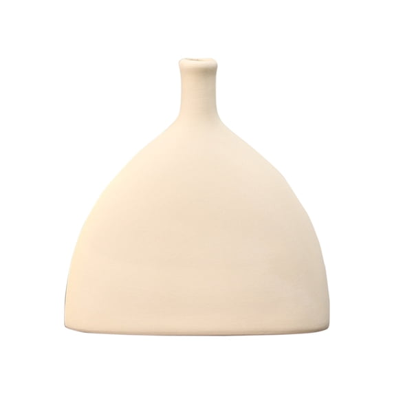 hulanddfd Ceramic Vase, Modern Home Décor Geometric Flower Bouquet Ceramic Vase Cream Colored Ornaments Living Room Desktop Table Display Decorations, Faux Floral Vases