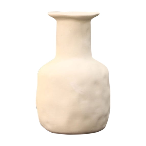 hulanddfd Ceramic Vase, Modern Home Décor Geometric Flower Bouquet Ceramic Vase Cream Colored Ornaments Living Room Desktop Table Display Decorations, Faux Floral Vases