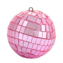 hulanddfd Christma Mirror Balls Ornaments, 1.97in Small Christmas Hanging Balls Decoration for Xmas Tree Decor, Party Flower Arrangement Pink-3