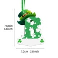 thumbnail image 1 of hulanddfd Christmas 26 Letters Ornaments, 1pc Green Alphabet with Hat Pendant Christmas Hanging Decoration for Xmas Tree and Holiday Party Decor 3.8"/9.8cm, 1 of 1