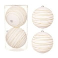 thumbnail image 1 of hulanddfd Christmas Ball Ornaments Set - 7.87in 2pcs Painted Flocking Balls, Xmas Hanging Decoration for Xmas Tree Holiday Wedding Decor White-3, 1 of 6