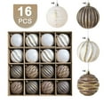 thumbnail image 1 of hulanddfd Christmas Balls Ornaments Set - 16 Pcs Imitation Brass Christmas Balls Shatterproof Plastic Hanging Decor for Xmas Tree and Party Holiday Decor, 1 of 8
