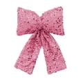 thumbnail image 1 of hulanddfd Christmas Bows Decorations, Glitter Bows with Sequins Christmas Tree Decoration Wreath Bows for Xmas Tree Wreath Party Decor Pink, 1 of 7
