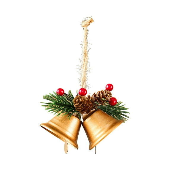 hulanddfd Christmas Jingle Bells Ornaments, 3.1-inch Metal Bells Christmas Hainging Decoration for Wreath Tree