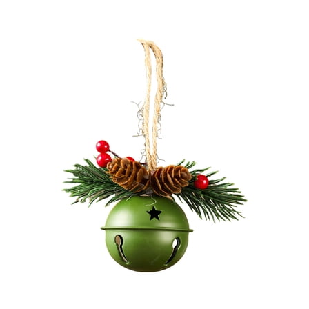 hulanddfd Christmas Jingle Bells Ornaments, 3.1-inch Metal Bells Christmas Hainging Decoration for Wreath Tree