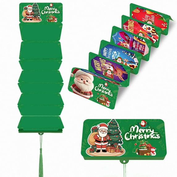 hulanddfd Christmas Money or Gift Card Holders - With 10 Slots, Christmas Surprise Party Red Envelope Money Box for Xmas Gift Holiday Gift Storage Green