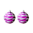 thumbnail image 1 of hulanddfd Christmas Ornament Wave Ball, 3.14in Shatterproof Plastic Hanging Bulbs for Holiday Party Tree Decor Purple, 1 of 6