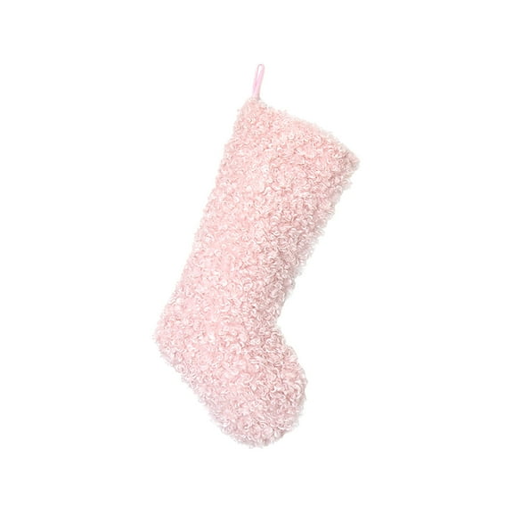 hulanddfd Christmas Stocking Pink Personalized Christmas Knitted Stocking Candy Gift Bag 48cm/18.9" Xmas Hanging Ornament for Xmas Tree Wall Table Holiday Wedding Party Supplies 1pc