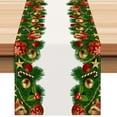thumbnail image 1 of hulanddfd Christmas Table Flag, 72x13 inches Rectangle Printed Tablecloth Winter Holiday Kitchen Dining Table Decoration for Home Party, 1 of 5