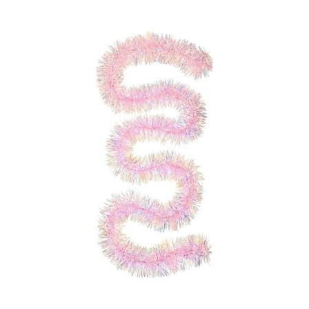 hulanddfd Christmas Tinsels Garland, 78.74" Pink Christmas Decorative Metallic Twisted Hanging Garland for Xmas Tree and Wedding Party Supplies