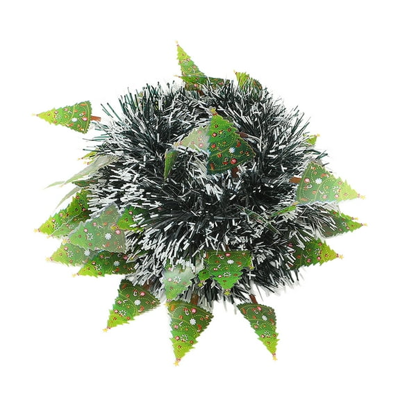 hulanddfd Christmas Tinsels Garland, Glittering Hanging Garland with Lights String 78.74in Christmas Metallic Foil Tinsels Garland Decoration for Holiday Tree Walll Rail Home Xmas Decor Green